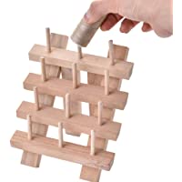 Estante Madera Hilo- Hilo Estantería Madera- Organizador Hilo Para Estantería Madera- Estante Soporte Hilo Bobina- 12…